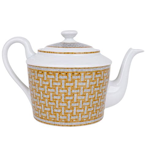 hermes mosaique teapot|Hermes tableware.